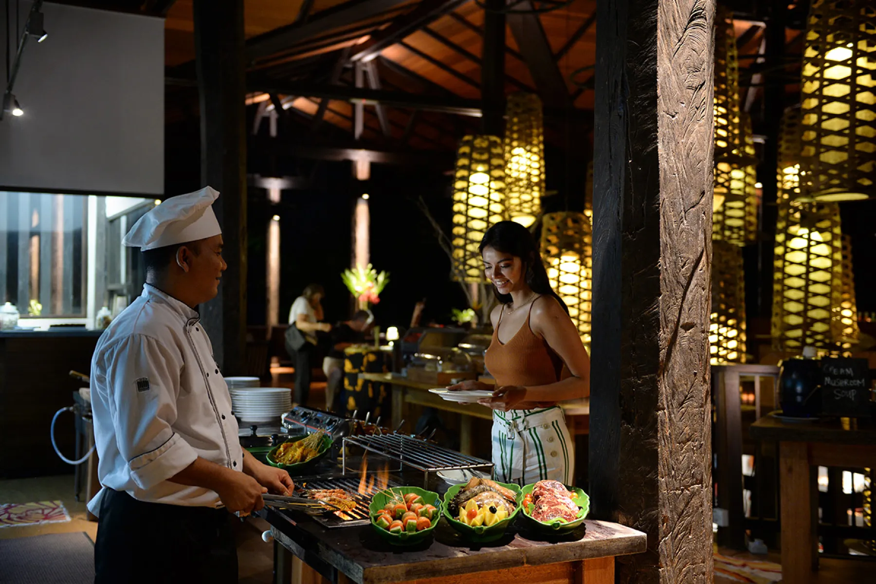 Dining at Borneo Rainforest Lodge