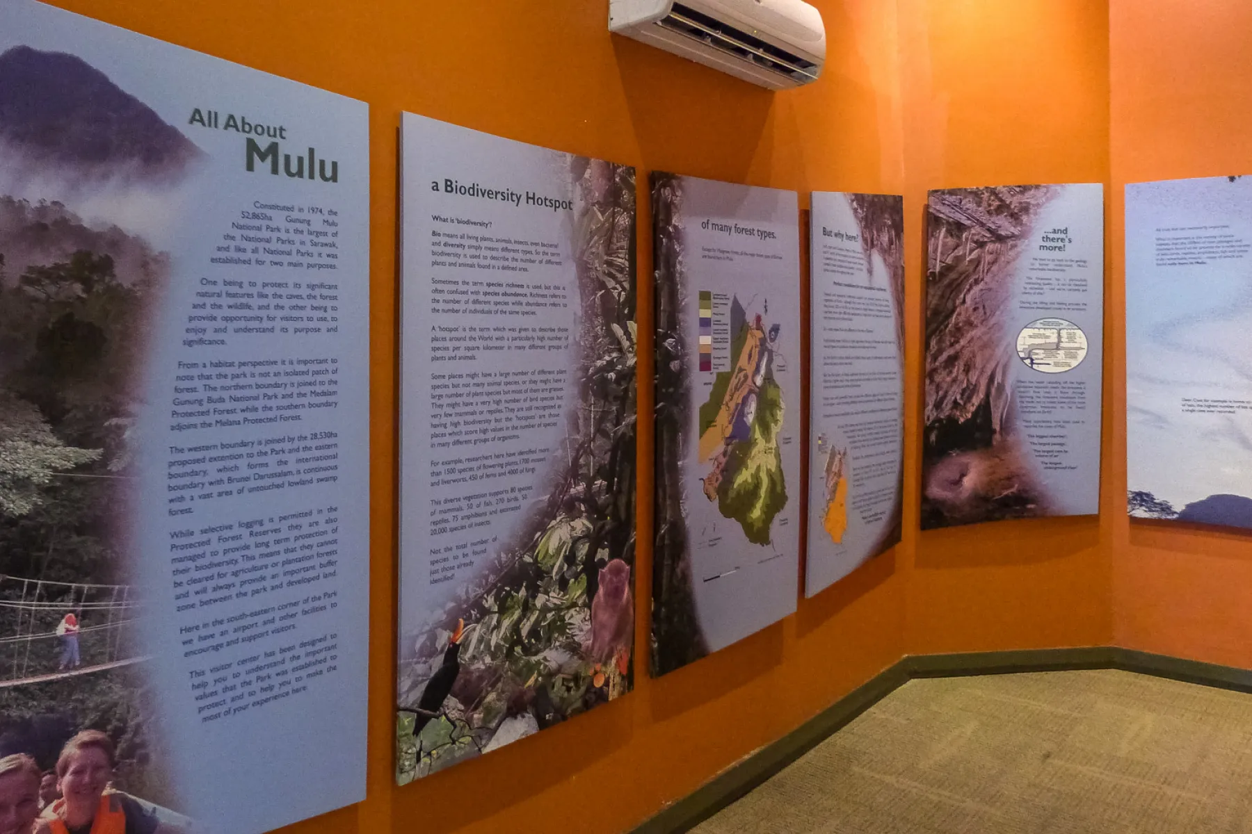 Interpretation boards at the centre