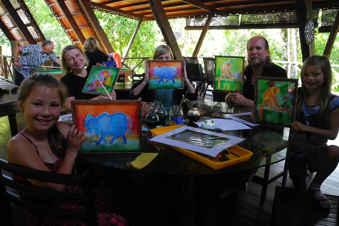 Try your hand at Batik Painting available from our giftshop.
