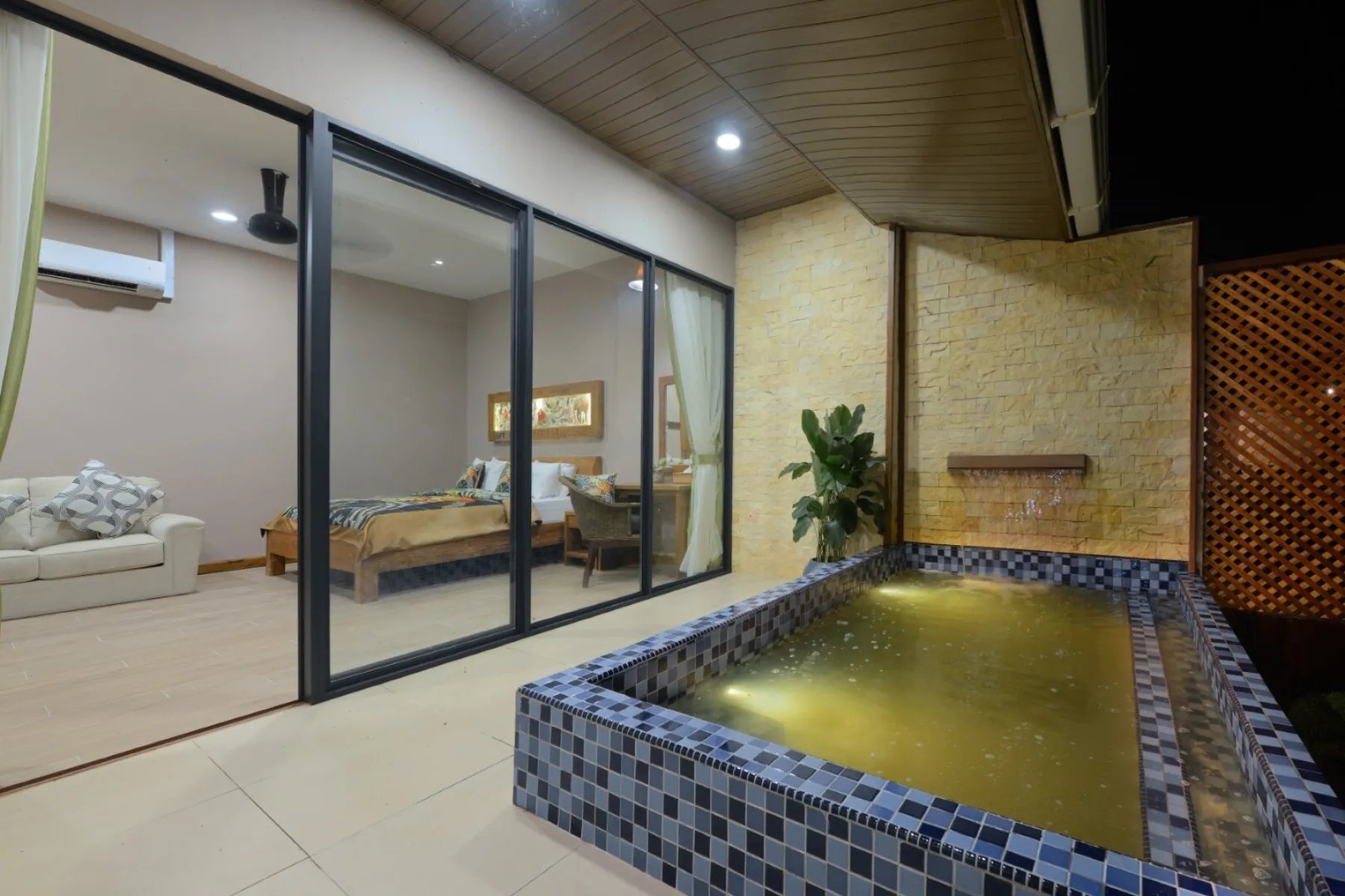 Dip pools in villa