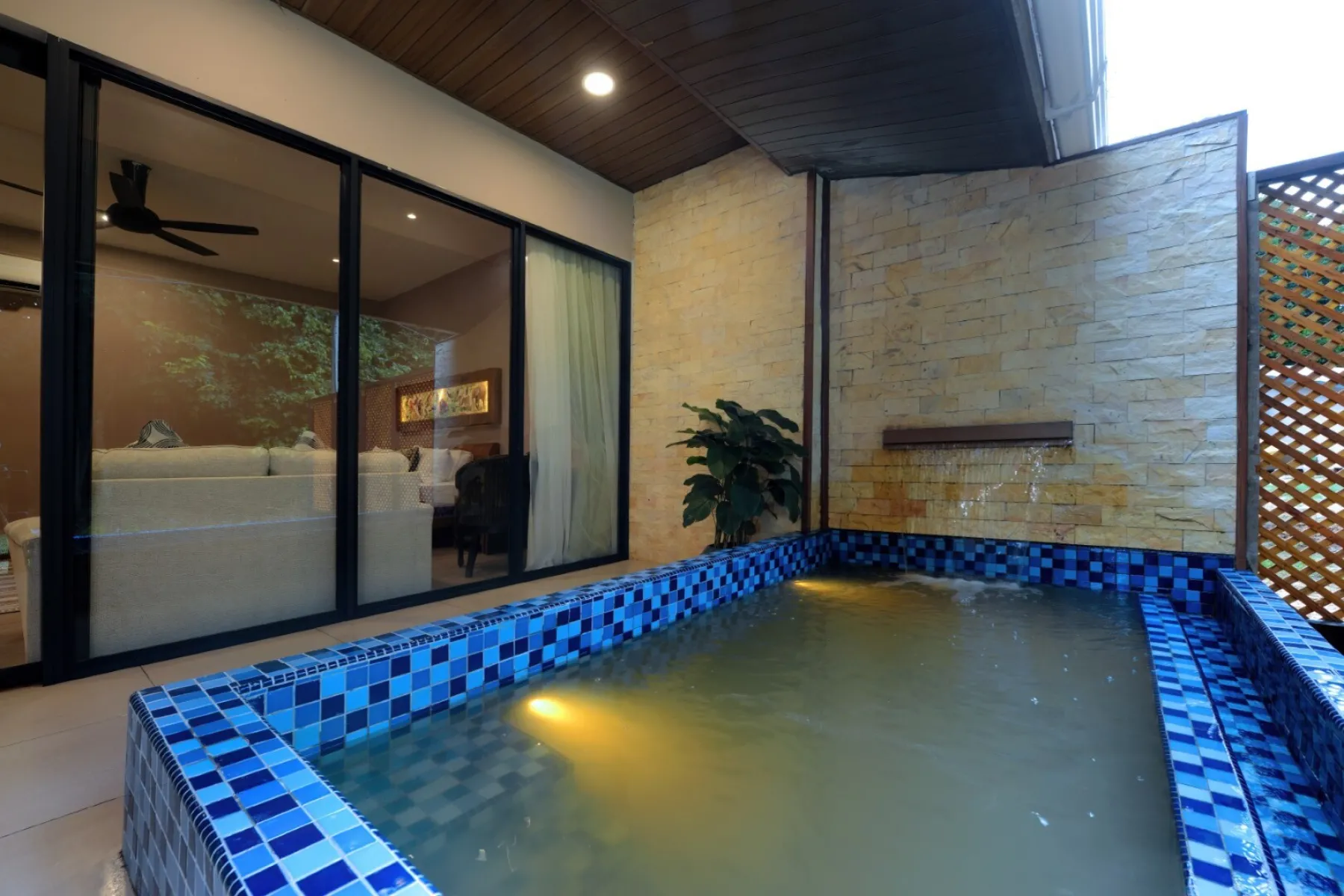 Dip pools in villa