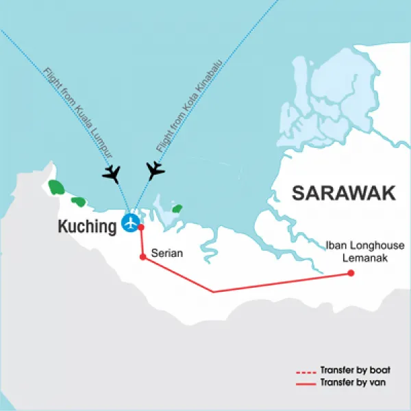 Sarawak Iban Longhouse Safari - Day 1